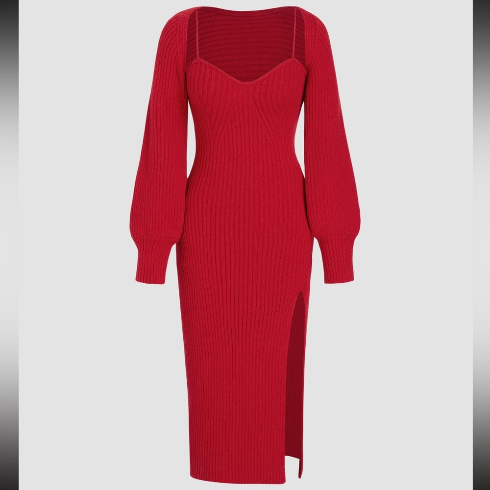 Knit Cami Midi Dress & Shrug Set